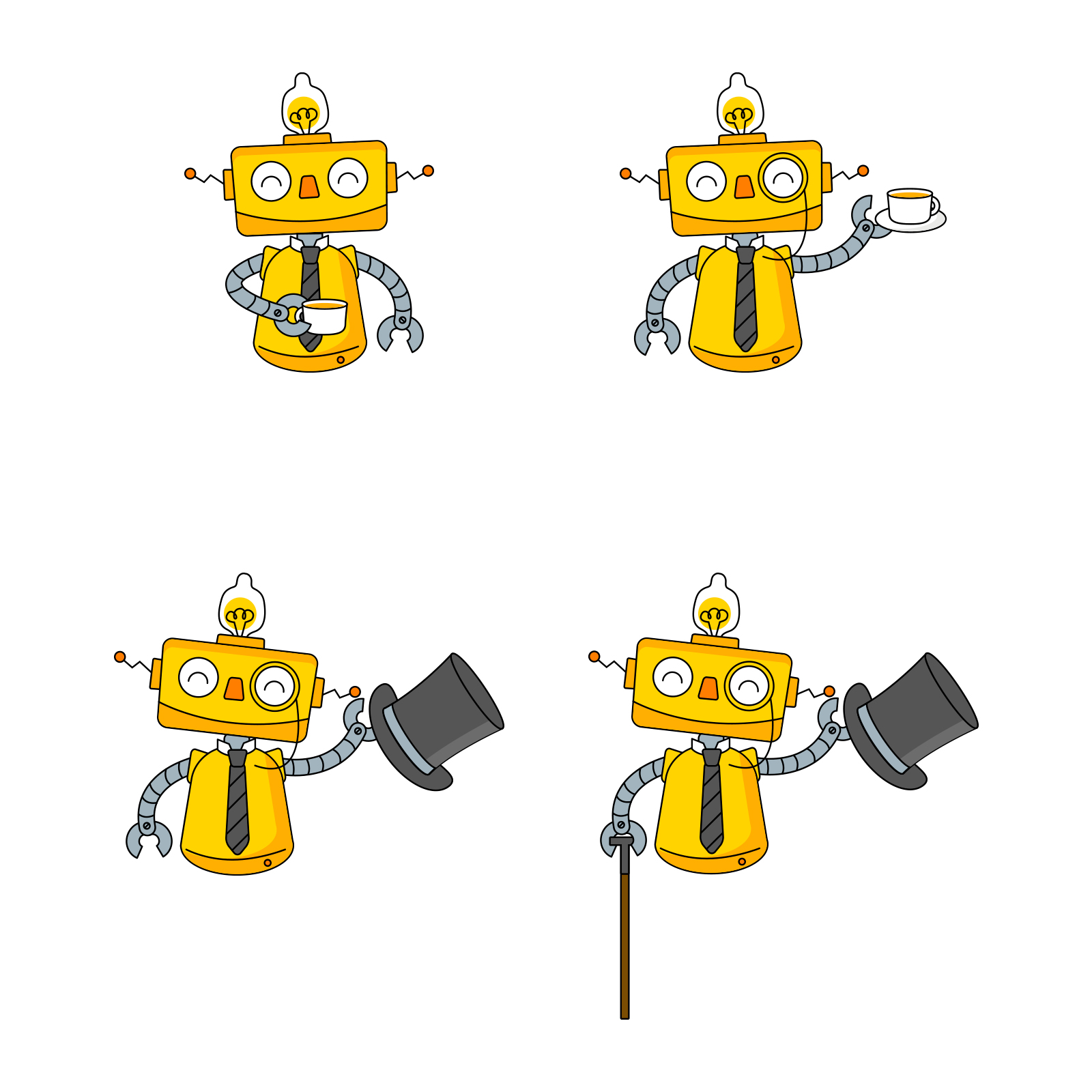 Power BI robot illustration