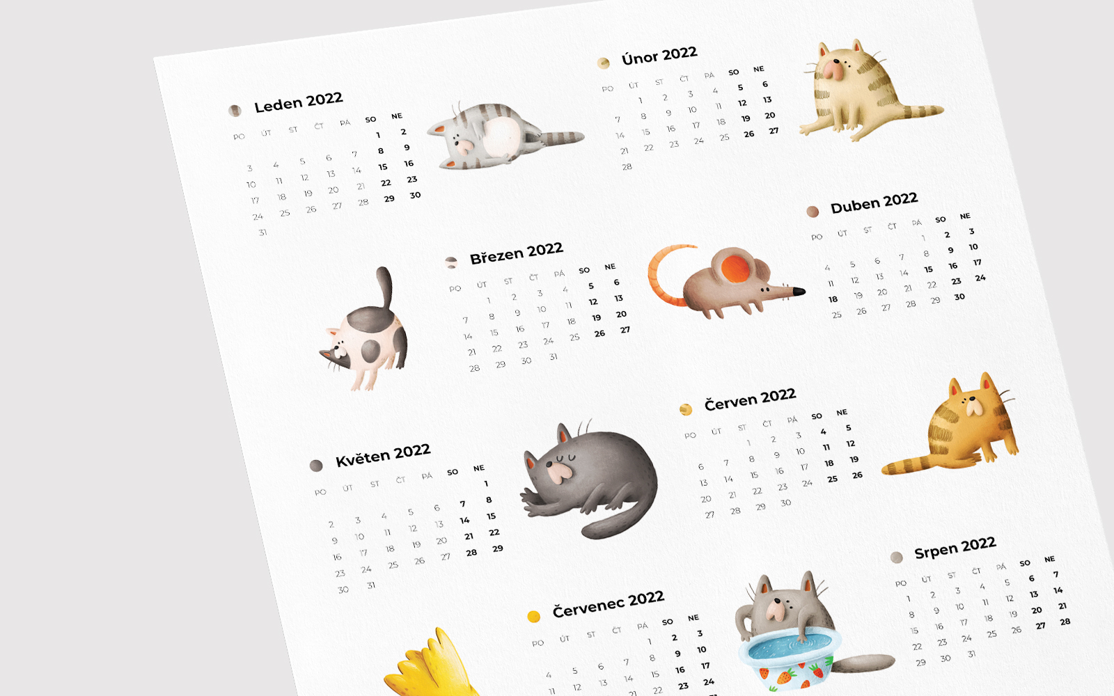 Kalendáře pro kočičí útulky 2022